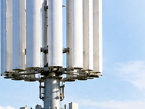 B16 wind turbine at a telecom tower site